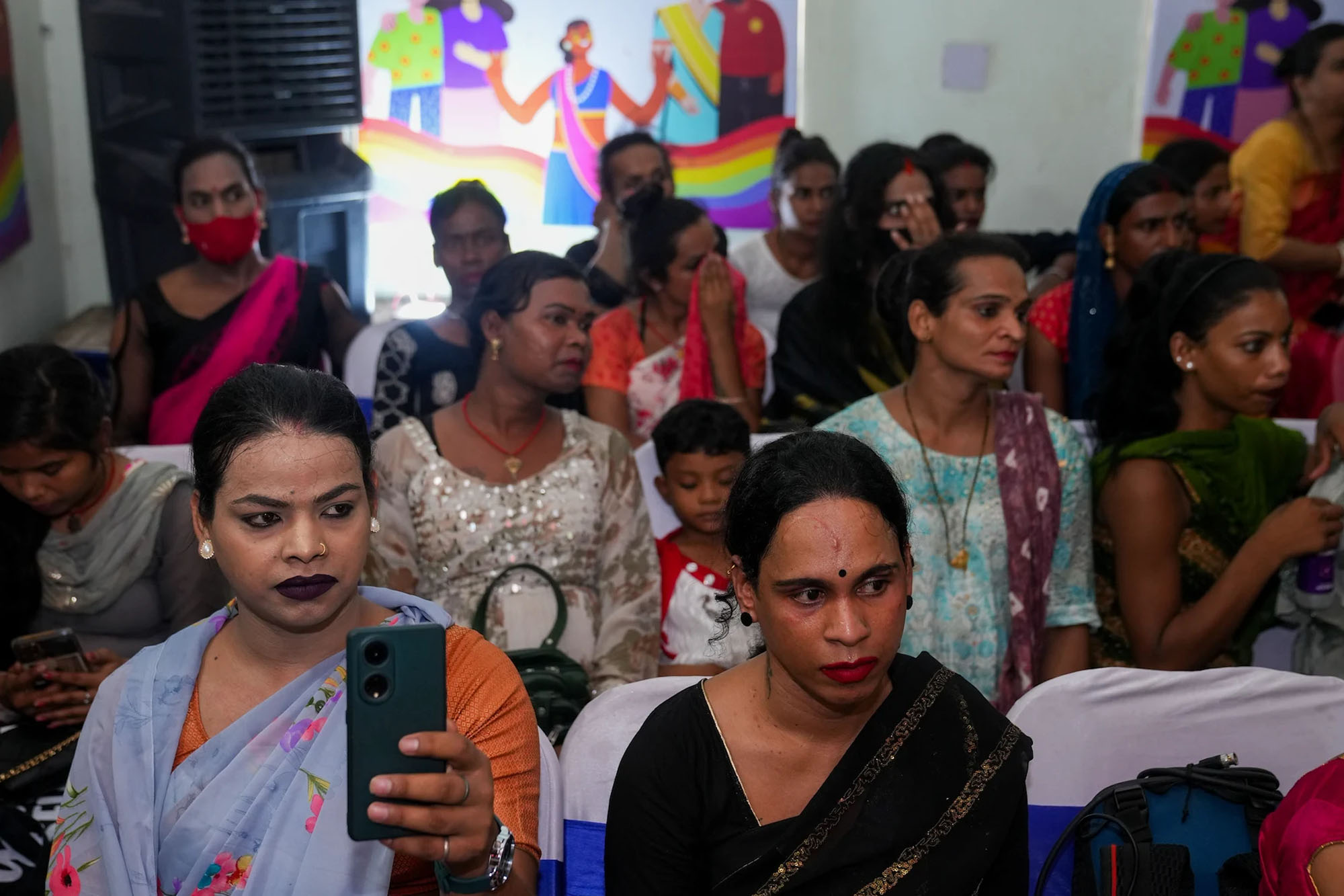 Une réunion de femmes activistes en Inde.